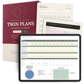 Twin Plans: Life & Study — Undated Digital Planner & Budget Spreadsheet Bundle